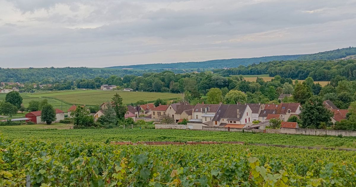 Village et campagne française verdoyante